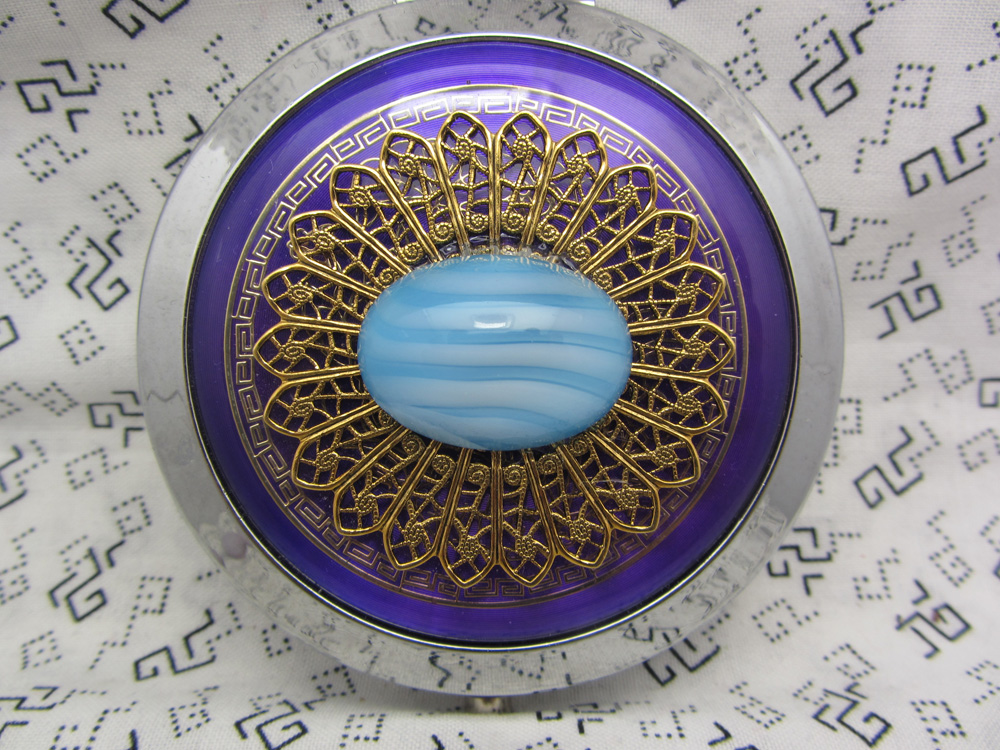 Compact Mirror Purple And Blue